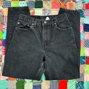 Vintage 90s Levi’s Black High Rise Jeans USA Made Size 8 Relaxed Straight